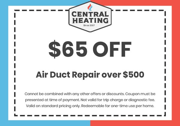 Discounts on Air Duct Repair over $500